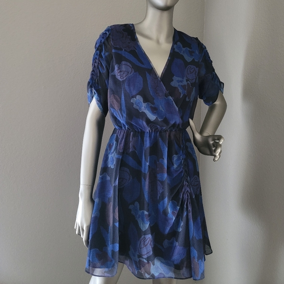 Ted Baker Juleah Floral Ruched Sleeve Detail Mini Dress 1 TB (4 US) $295 - Picture 2 of 13